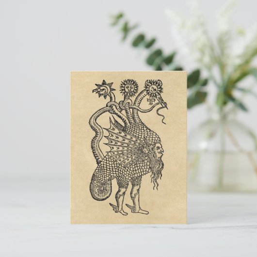 Alchemy Serpent Symbool Briefkaart (Staand voorkant)