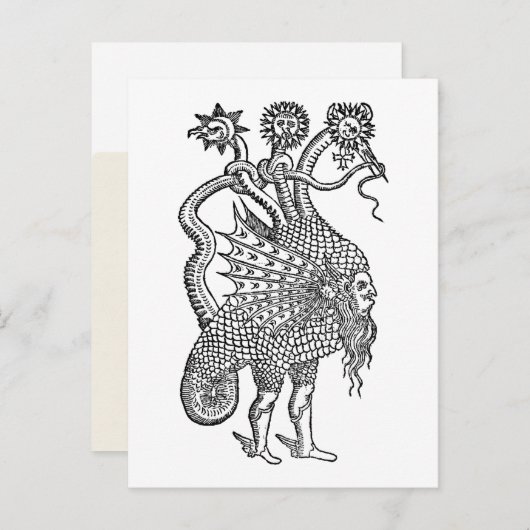 Alchemy Serpent Symbool Briefkaart (Voorkant / Achterkant)