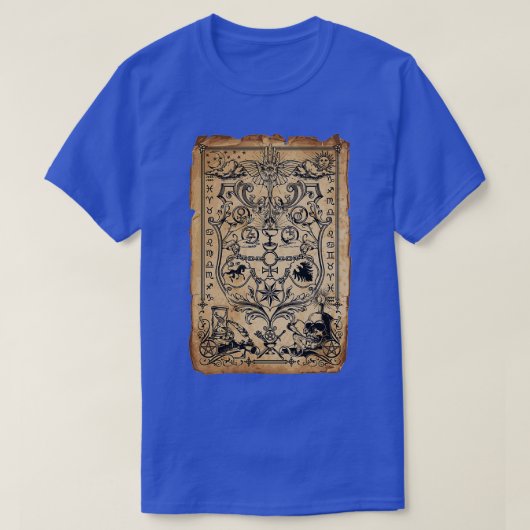 Alchemy Spell Scroll T-shirt (Design voorkant)
