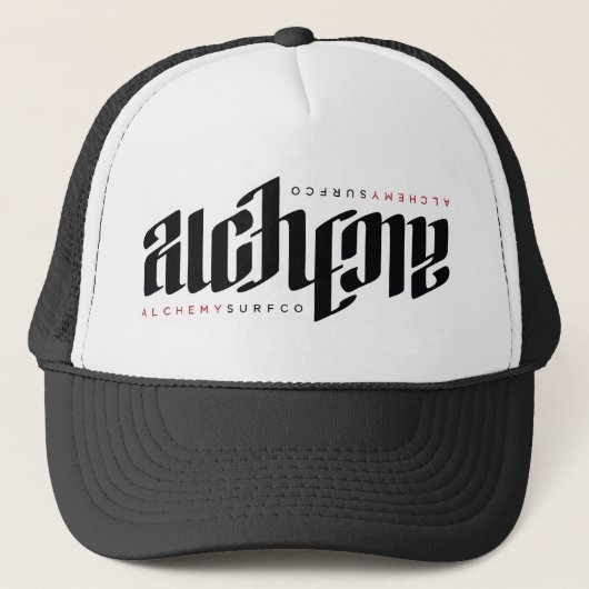 Alchemy Surf Trucker Hat : Zwart Pet (Voorkant)