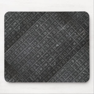 Alchemy Symbolen Black Blackboard-alkbord Muismat