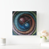 "Alchemy" van Ramona Dumitrescu Vierkante Klok (Huis)