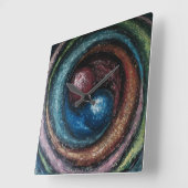 "Alchemy" van Ramona Dumitrescu Vierkante Klok (Hoek)