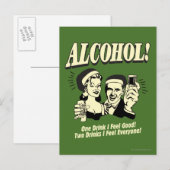 Alchohol: Een Drink die ik goed voel Briefkaart (Voorkant / Achterkant)