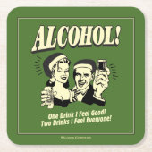 Alchohol: Een Drink die ik goed voel Kartonnen Onderzetters (Voorkant)