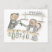 Alcindoro betaalt de rekening, La Boheme Briefkaart (Voorkant)