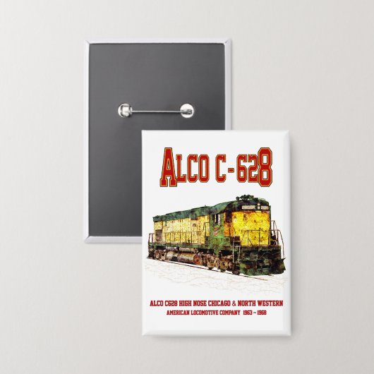 Alco C-628 alias Alco Century 628 Diesel Locomotie Button (Voorkant / Achterkant)