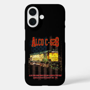Alco C-628 Diesellocomotief en Amerikaanse vlag iPhone 16 Hoesje