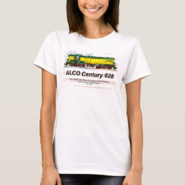 Alco C-628 Diesellocomotief en Amerikaanse vlag T-shirt