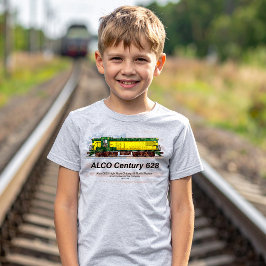 Alco C-628 Diesellocomotief en Amerikaanse vlag T-shirt
