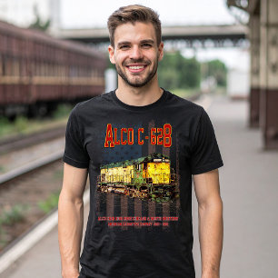 Alco C-628 Diesellocomotief en Amerikaanse vlag T-shirt