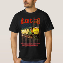 Alco C-628 Diesellocomotief en Amerikaanse vlag T-shirt