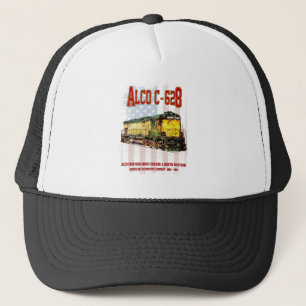 Alco C-628 Diesellocomotief en Amerikaanse vlag Trucker Pet