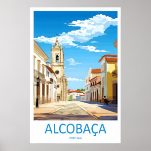 Alcobaa Vintage Reisposter Ski Nationaal Park Poster