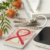 Alcohol Abuse Angel Awareness Ribbon Sleutelhanger (Voorkant Rechts)