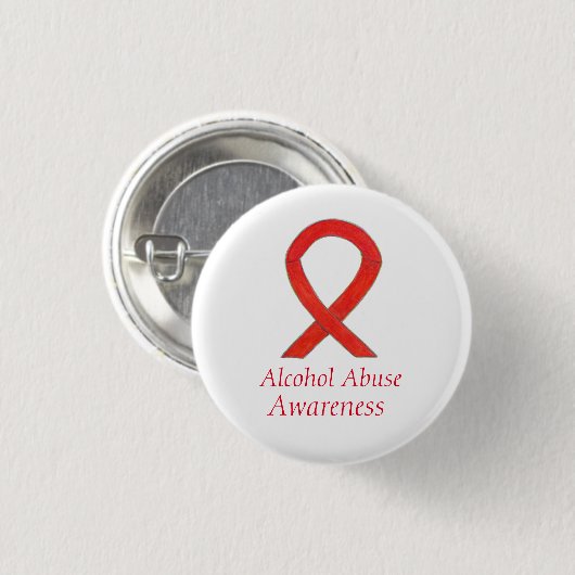 Alcohol Abuse Awareness Ribbon Custom Pin Ronde Button 3,2 Cm (Voorkant /achterkant)