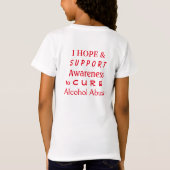 Alcohol Abuse Rood bewustzijn Aangepast Shirt (Achterkant)