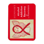 Alcohol Addication Recovery Awareness Ribbon Magne Magneet (Verticaal)