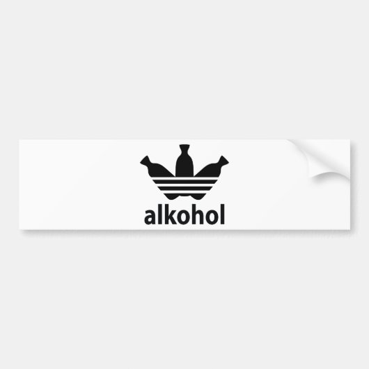 alcohol/alkohol bumpersticker (Voorkant)