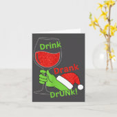 Alcohol & Tails Drink Drank Drunk! Funny Chris Kaart (Gele Bloem)