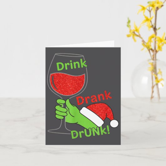 Alcohol &amp; Tails Drink Drank Drunk! Funny Chris Kaart (Gele Bloem)