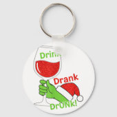 Alcohol &amp; Tails Drink Drank Drunk! Funny Chris Sleutelhanger (Voorkant)