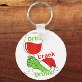 Alcohol &amp; Tails Drink Drank Drunk! Funny Chris Sleutelhanger (Voorkant)