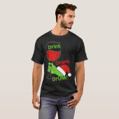 Alcohol &amp; Tails Drink Drank Drunk! Funny Chris T-shirt (Voorkant volledig)