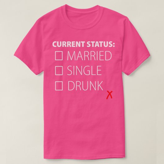 Alcohol Beer Drink single Funny Gift 2 T-shirt (Design voorkant)