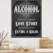 Alcohol BLACKBOARD-CHALKBOARD Poster (Keuken)