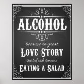 Alcohol BLACKBOARD-CHALKBOARD Poster (Voorkant)