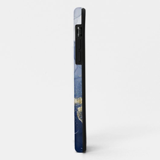 Alcohol blue ink iPhone Case (Achterkant/links)
