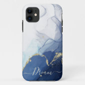 Alcohol blue ink iPhone Case (Achterkant)