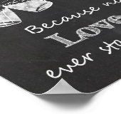 Alcohol bruiloft-bord groot liefdesverhaal poster (Hoek)