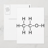 Alcohol - Chemische formule Briefkaart (Voorkant / Achterkant)