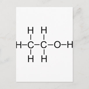 Alcohol - Chemische formule Briefkaart