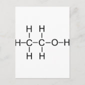 Alcohol - Chemische formule Briefkaart (Voorkant)