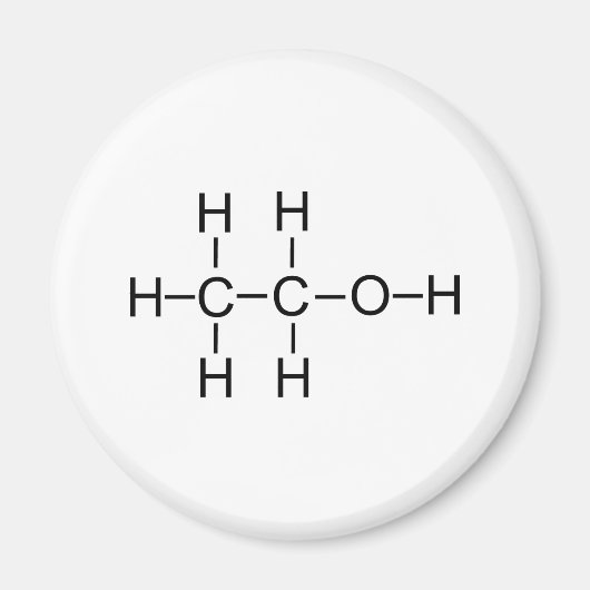 Alcohol - Chemische formule Magneet (Voorkant)