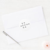 Alcohol - Chemische formule Ronde Sticker (Envelop)