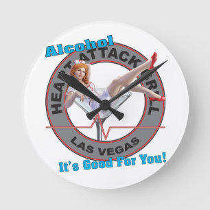Alcohol Clock Ronde Klok