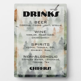 Alcohol Cocktail Drinken Bar, EDITABLE Sign Fotoplaat