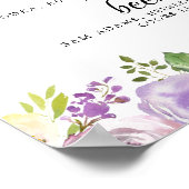 Alcohol, Cocktail Drinken Bar Editable Wedding Sig Poster (Hoek)