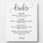 Alcohol Cocktail Drinken Bar Editable Wedding Sign Fotoplaat (Voorkant)