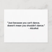 Alcohol Confidentiedansing Briefkaart (Voorkant)