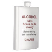 Alcohol doodt Brain Cells maatkolf Heupfles (Rechts)