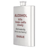 Alcohol doodt Brain Cells maatkolf Heupfles (Links)