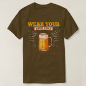 Alcohol Draag uw beercoat Funny Mannen Pub Gifts p T-shirt (Design voorkant)