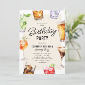 Alcohol Drink verjaardagsfeestje Kaart (Staand voorkant)