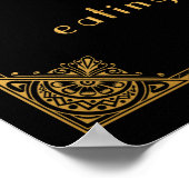 ALCOHOL drinken bar Gatsby geïnspireerd trouwbord Poster (Hoek)