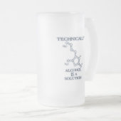 Alcohol, een oplossing matglas bierpul (Voorkant rechts)